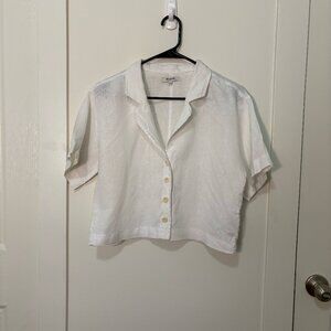 Madewell - 100% Linen Resort Shirt - White